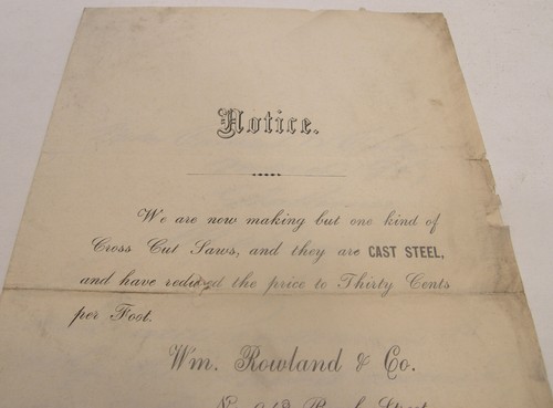 Antique 1858 business notice - antique,